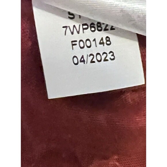 Lucky Brand Boho Bell Sleeve Top Rust Geometric Pattern V-neck Blouse Women Med - Picture 9 of 9